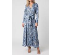 GUESS Britney Ls Long Dress Floral Paisley Blue size 36 | Maxi Dresses Outlet | Women | Blue 36