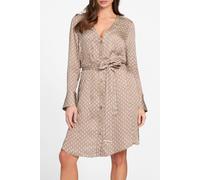 GUESS Britney Ls Short Dress Monogram Combo Velve size 38 | Shirt Dresses Outlet | Women 38