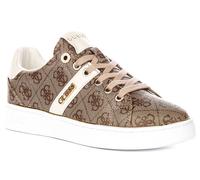 Guess Britz Side Logo Lace Up Womens Trainer In Beige UK 3 - 8