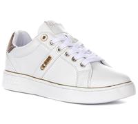 Guess Britz Side Logo Lace Up Womens Trainer In White UK 3 - 8