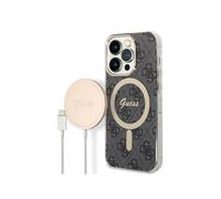 Guess Bundle Case for iPhone 14 Pro Max 4G and15W Wireless Charger