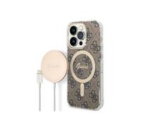 Guess Bundle Case for iPhone 14 Pro Max 4G and15W Wireless Charger