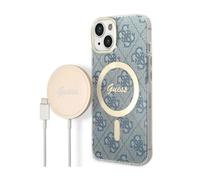 Guess Bundle Pack Case 4G For Magsafe Blue Gold - iPhone 14