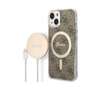 Guess Bundle Pack Case 4G For Magsafe Brown Gold - iPhone 14 Plus