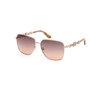 Guess by Marciano Woman GM00004 28F Sunglasses Metal Gold Brown Squared Normal Shaded