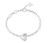 GUESS By Your Side 13mm Heart Bracelet Rhodium silver-coloured