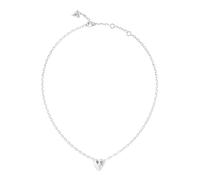 GUESS By Your Side 16-18" Heart Necklace Rhodium silver-coloured