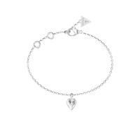 Guess By Your Side Women's Crystal Heart Charm Bracelet