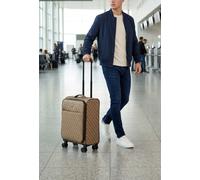 Guess Cabin Trolley Brown 4G Logo 4 Wheels TSA 56x39x20 cm Unisex - Mod. Napoli