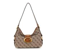 GUESS Camden Mini Shoulder Bag Latte Logo/Cognac brown