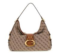 GUESS Camden Shoulder Bag Latte Logo/Cognac brown
