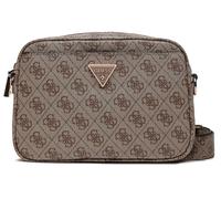 Guess Canvas Crossbody Adjustable Strap Logo Printd Womens Bag In Lattee