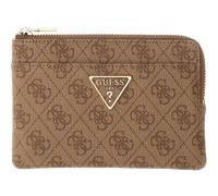GUESS card case Laurel II SLG Key Ring Pouch Latte Logo