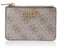 GUESS Card Holder Laurel II SLG Card Case Dark Taupe Logo