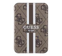 Guess Card holder with magnetic fastening Stripes , Brown