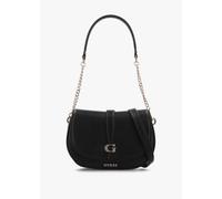 GUESS Carrie Flap Black Shoulder Bag Size: One Size, Colour: Bke