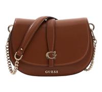 GUESS Carrie Flap Shoulder Bag Cognac Brown