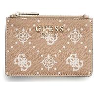 GUESS Carrie Logo SLG Credit Card Case Biscotti Logo Beige