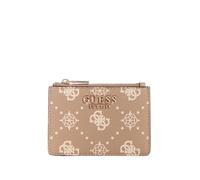 GUESS Carrie Logo SLG Credit Card Case Biscotti Logo Beige