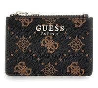 GUESS Carrie Logo SLG Credit Card Case Espresso Logo Dark Brown