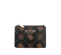 GUESS Carrie Logo SLG Credit Card Case Espresso Logo Dark Brown