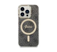 Guess Case 4G For Magsafe Black - iPhone 15 Pro