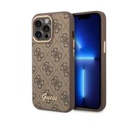 Guess Case 4G Metal Camera Outline Brown - iPhone 14 Pro