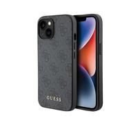 Guess Case 4G Metal Gold Logo Gray - iPhone 15