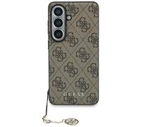 CG MOBILE Guess Classic Logo Charm Case for Samsung Galaxy S26 (Brown)