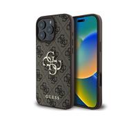 Guess Case Compatible with iPhone 16 Pro Max Back Cover Hul - 4G PU Big Logo - Brown (iPhone 16 Pro Max)