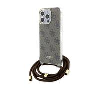 Guess Case Crossbody Cord 4G Print Brown - iPhone 15 Pro Max