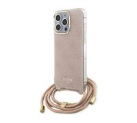 Guess Case Crossbody Cord 4G Print Pink - iPhone 15 Pro Max