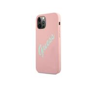 Guess Case for iPhone 12 / 12 Pro Collection Silicone Vintage in TPU, Pink