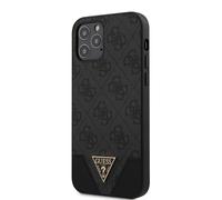Guess Case for iPhone 12 / 12 Pro Pattern 4G with Triangle Logo, Grey