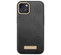 Guess Case for iPhone 13 PU Peony Metal Plate
