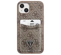 Guess Case for iPhone 14 Plus PU 4G Card-holder, Brown