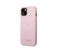 Guess Case for iPhone 14 Plus TPU Glitter Script, Pink