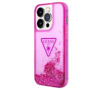 Guess Case for iPhone 14 Pro Glitter Palm, Pink