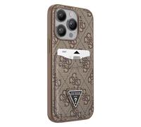 Guess Case for iPhone 14 Pro Max PU 4G Card-holder, Brown