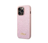 Guess Case for iPhone 14 Pro Max TPU Glitter Script, Pink