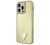 Guess Case for iPhone 15 Pro Max Triangle Diamond, Golden