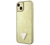 Guess Case for iPhone 15 Triangle Diamond, Golden