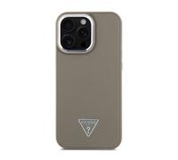 Guess Case for iPhone 16 Pro Max Shockproof Grainy Effect with Triangular Logo