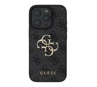Guess Case for iPhone 16 Pro Max with Monogram and 4G Logo in Metal, Dark grey
