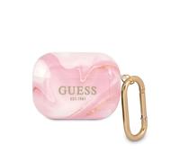 Guess Case for Pods Pro New Marble Anti-Shock, Champagne pink