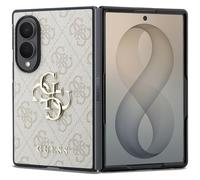 Guess Case Galaxy Z Fold 8 Case Faux Leather Pink Brown Grey Big Logo Golden