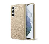 Guess case Glitter Flakes Metal Logo Gold - Galaxy S23+