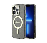 Guess Case Glitter Gold MagSafe Black - iPhone 14 Pro