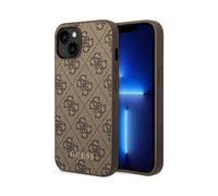 Guess Case GUHCP14MG4GFBR 4G Metal Logo Gold Brown - iPhone 14 Plus