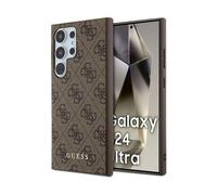Guess Case GUHCP24UGRE 4G Metal Logo Brown - Galaxy S24 Ultra